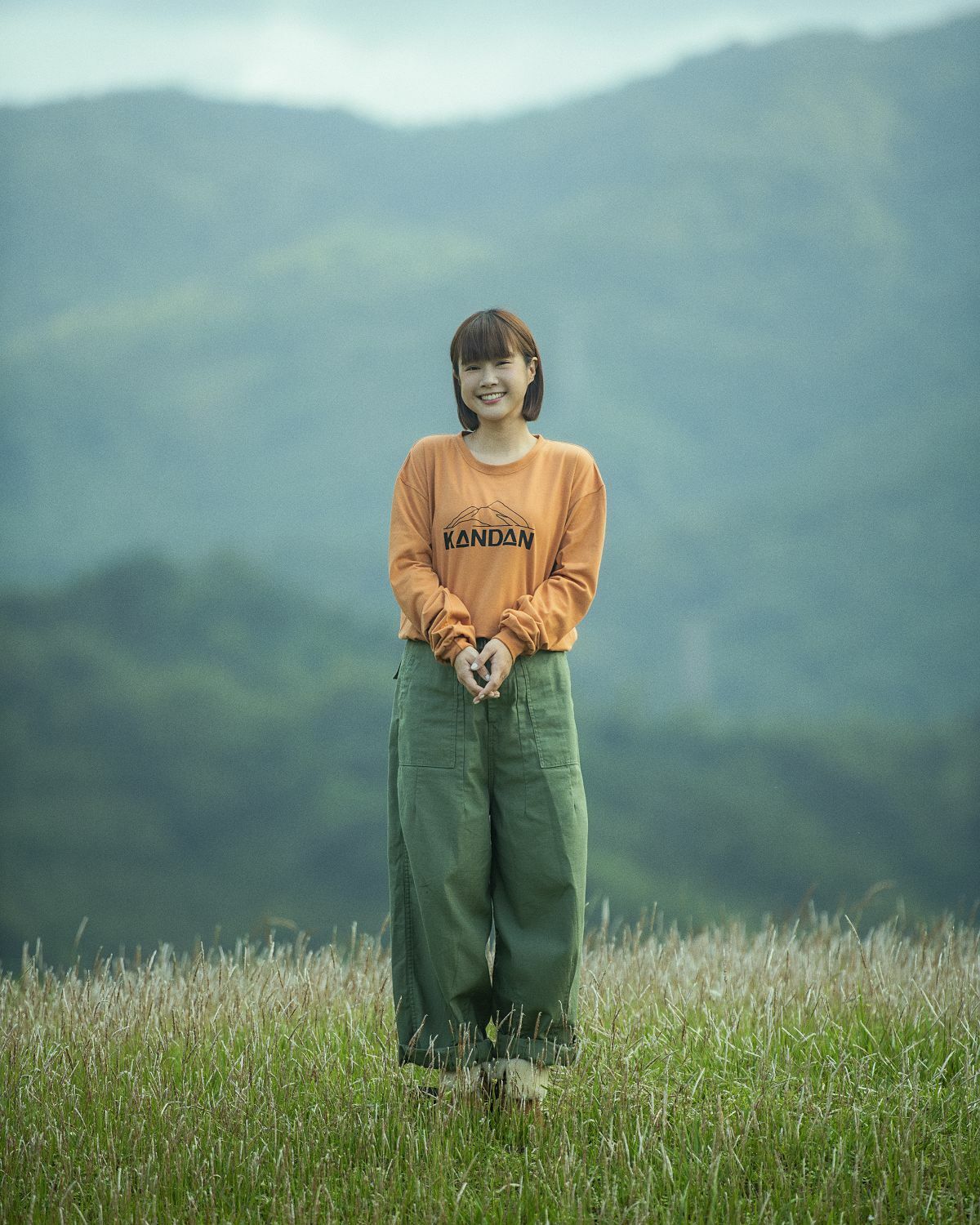 KID ® KANDAN系列 山脈長T 橘