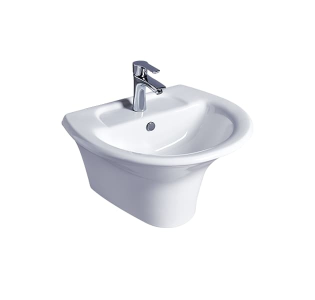 OVO京典衛浴 臉盆龍頭薦型號 L1501 / F8037 壁掛一體型臉盆 + 臉盆單孔龍頭 *