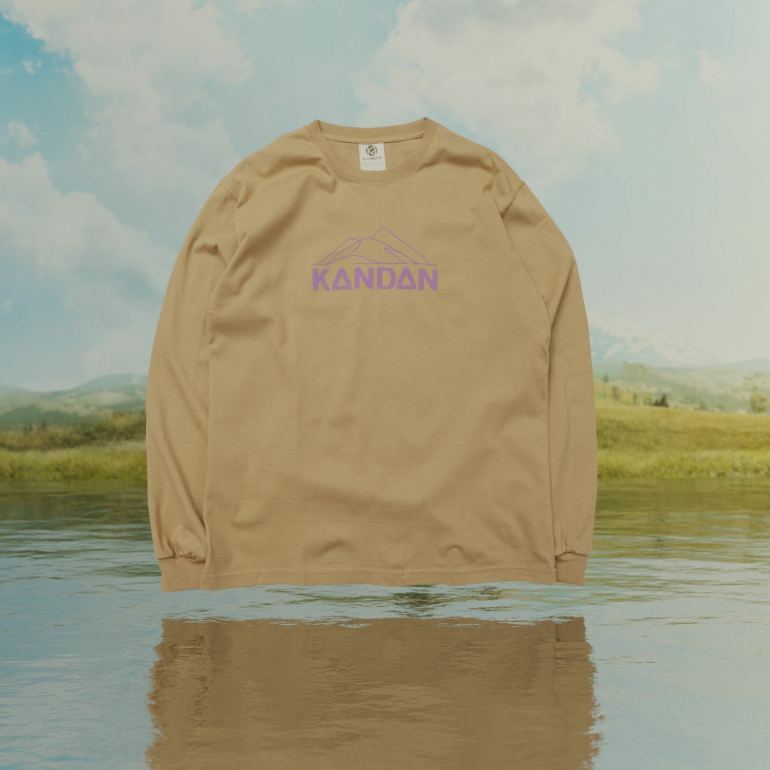 KID ® KANDAN系列 山脈長T 卡其