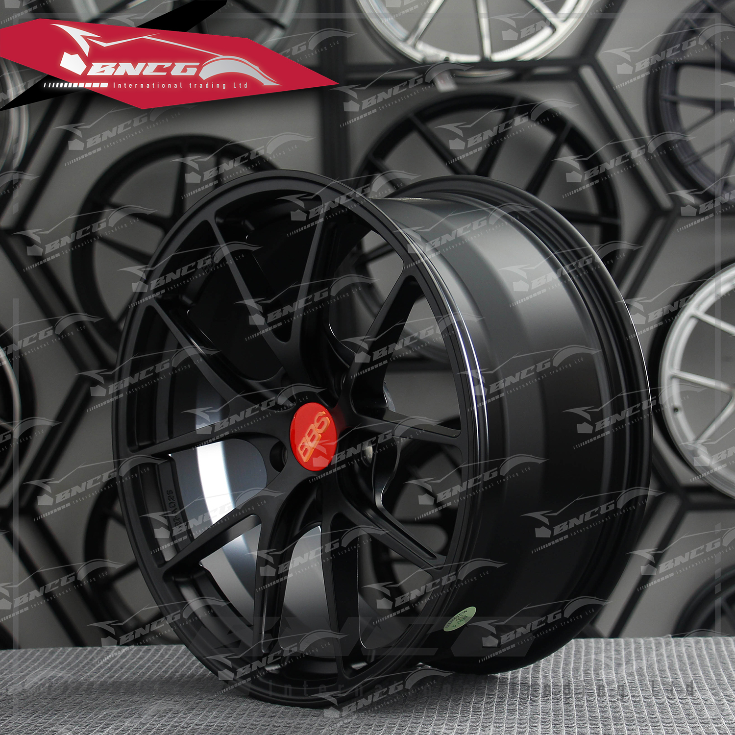 單片式 萬噸鍛造工藝輪圈 BBS RI-A026 紅標 消光黑套色工藝 品牌訂製鋁圈 改裝 高強度 輕量化 客製化 輪框