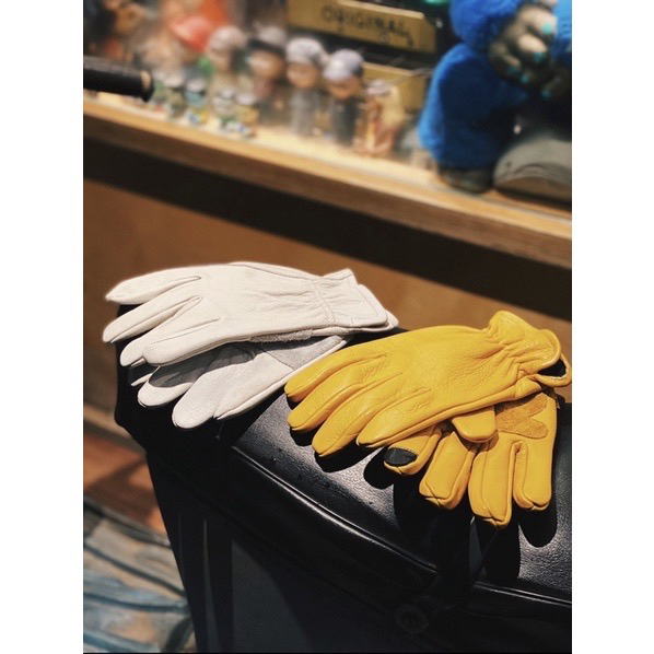 復古騎士手套 車縫真牛皮手套