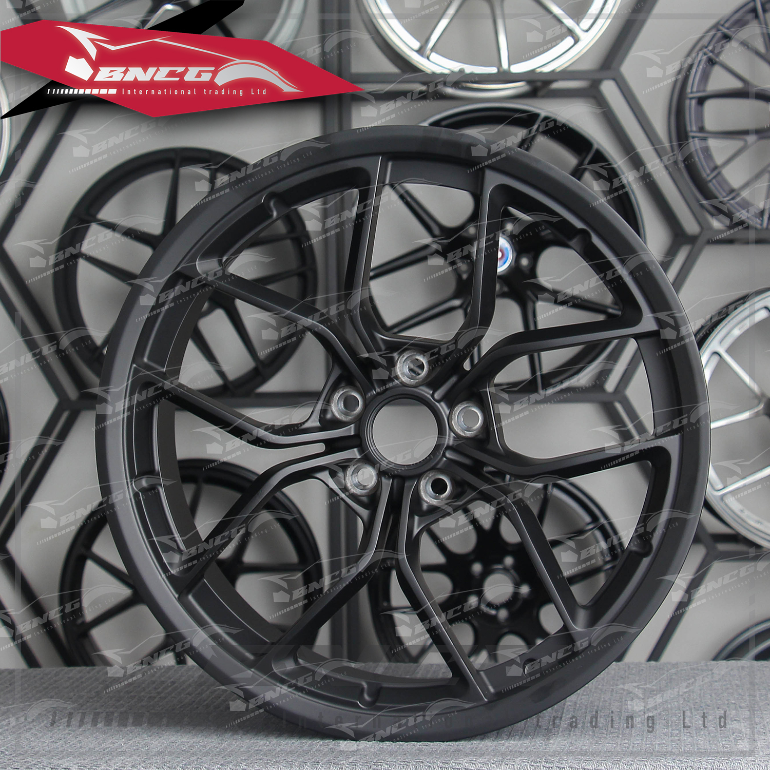 單片式 萬噸鍛造工藝輪圈 槍灰套色工藝 品牌訂製鋁圈 改裝 高強度 輕量化 客製化 訂製鋁圈