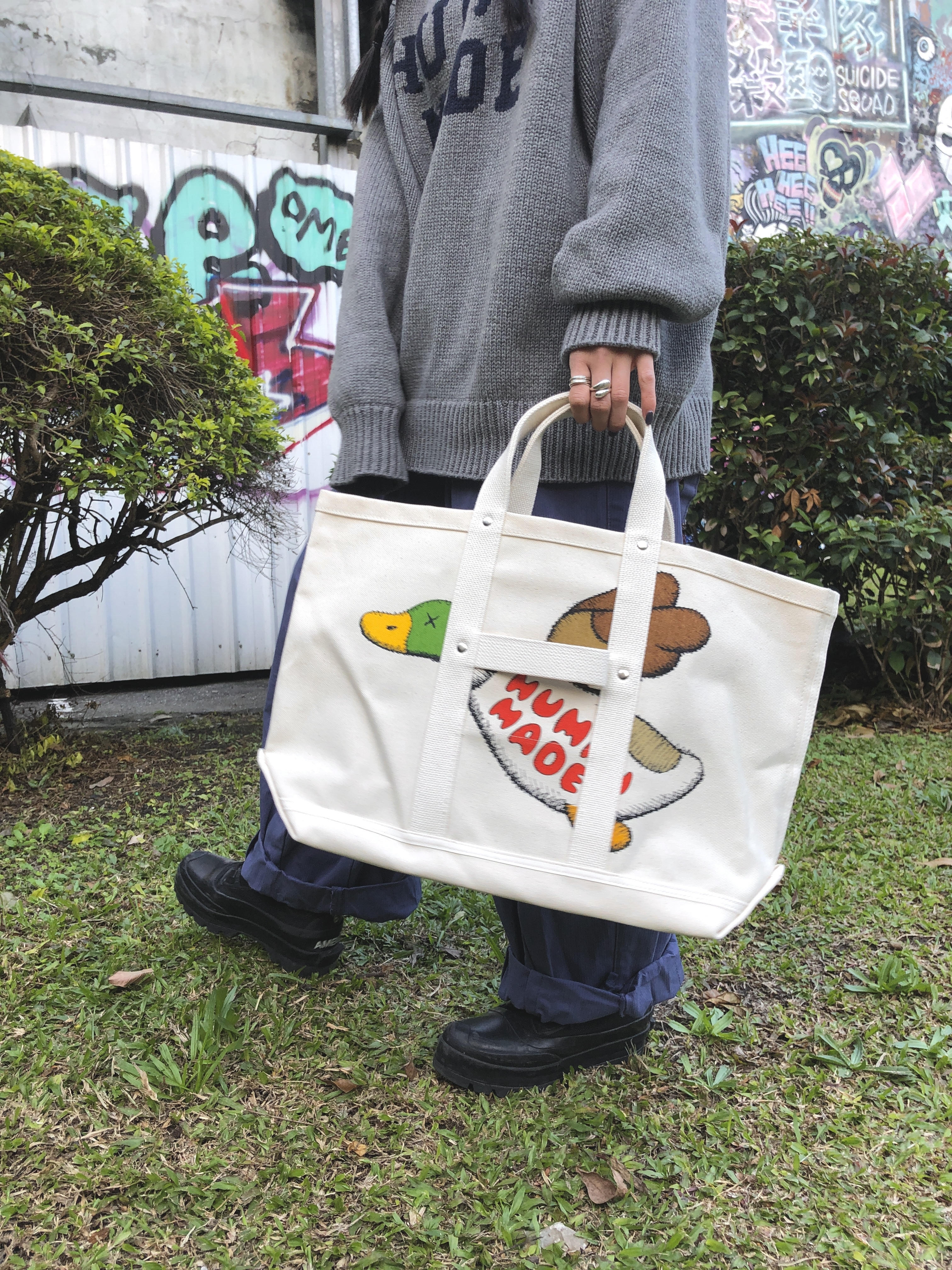 KAWS x Human Made Medium Tote Bag日本製