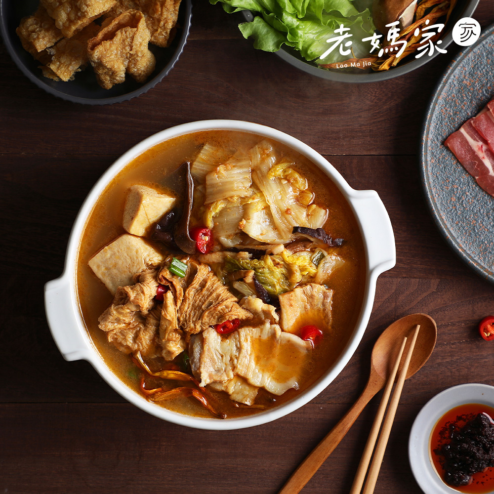 老媽拌麵全面升級 老媽家-MOMO獨家上市-沙鍋菜煲 附私房麻辣醬