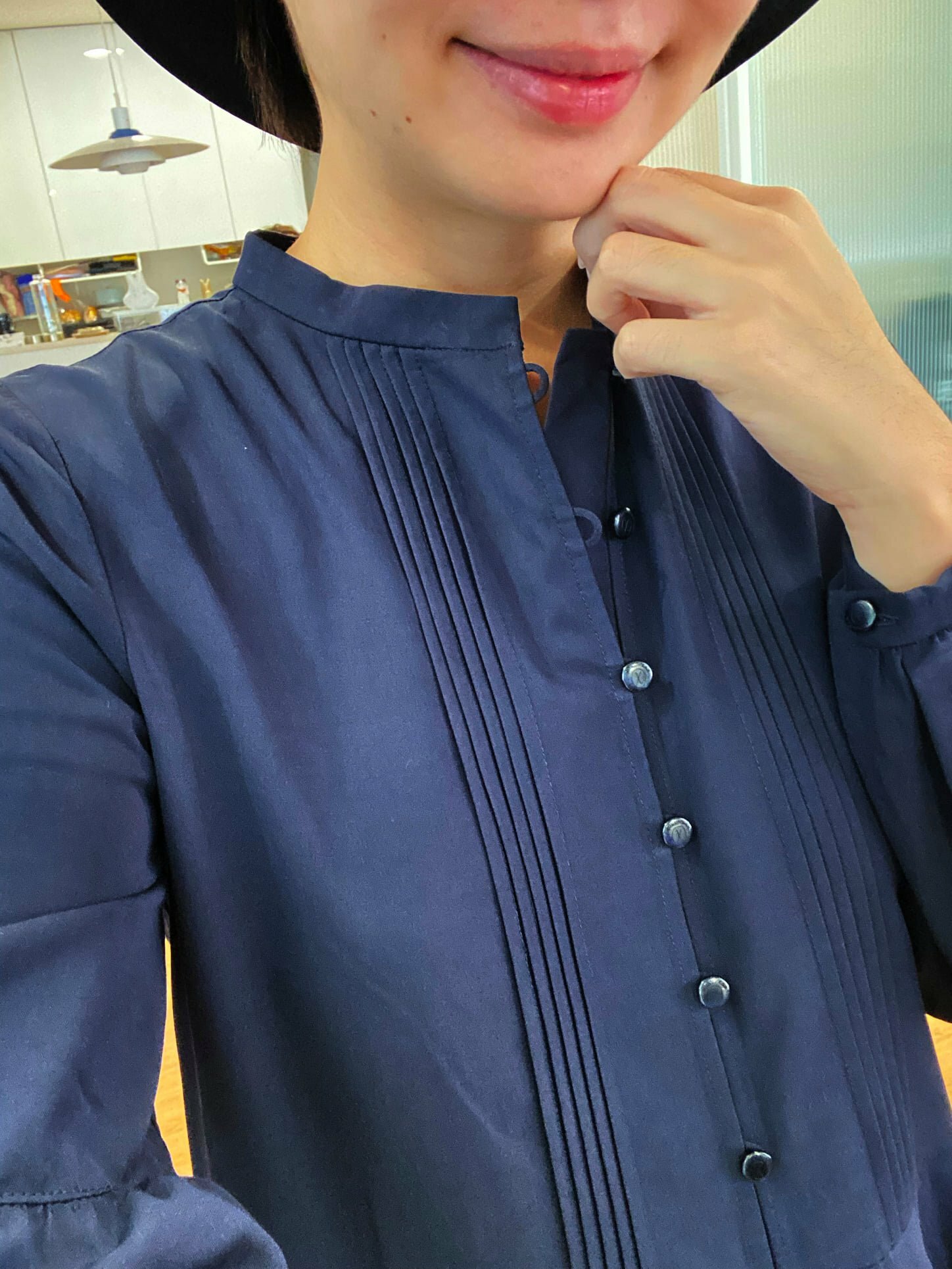 微透光羽長袖洋裝-極光之夜