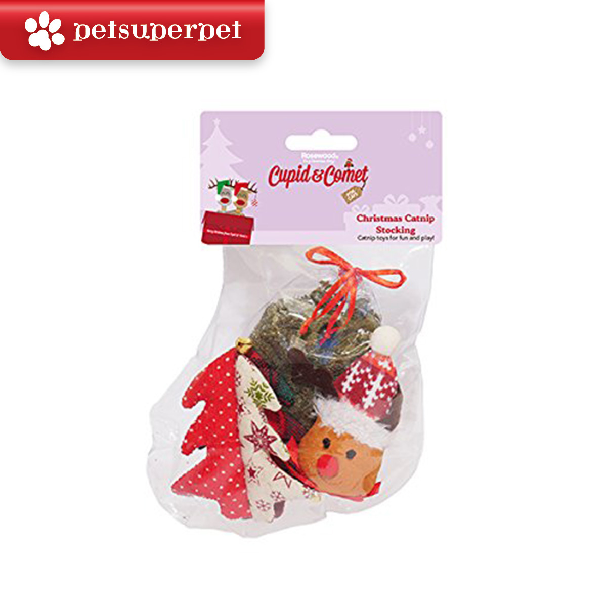ROSEWOOD 聖誕3件裝貓玩具（內含貓薄荷）