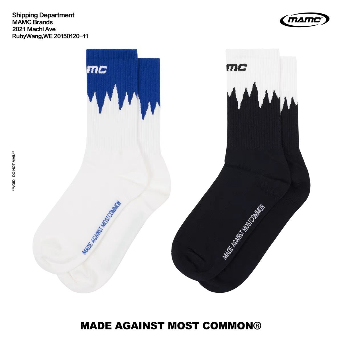 【 MAMC |  火焰LOGO潮襪 - 2色 】