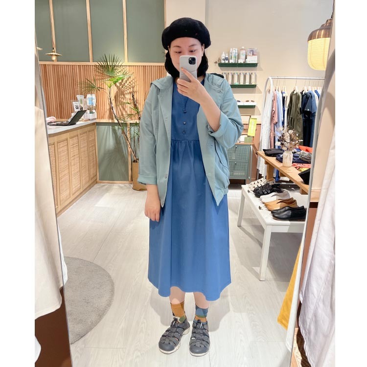 初日午安Ｖ型洋裝-海鷗