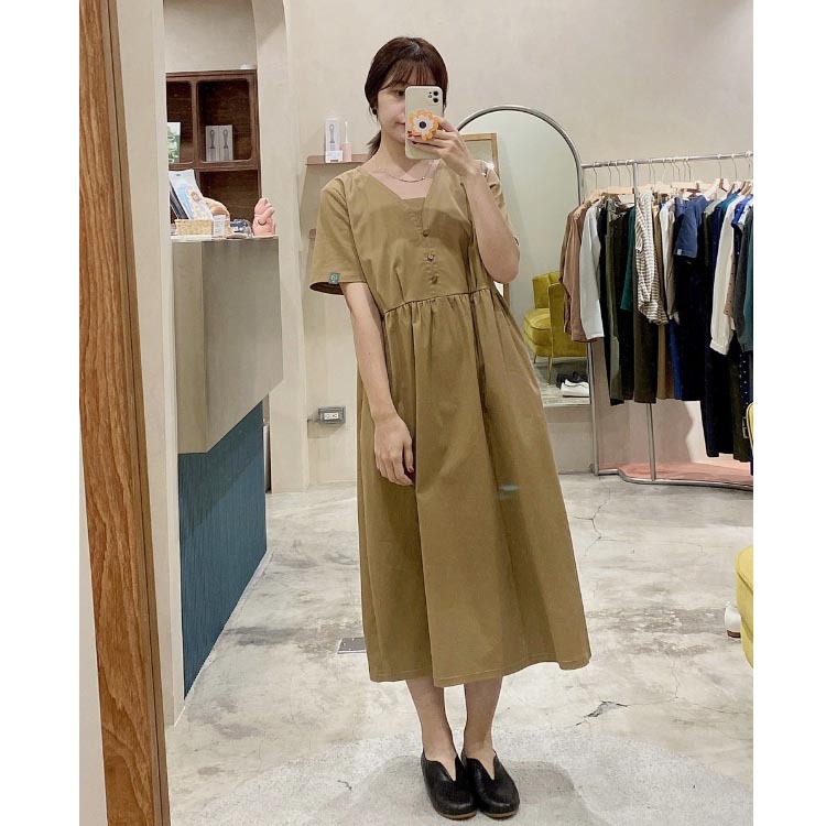 初日午安Ｖ型洋裝-關東煮