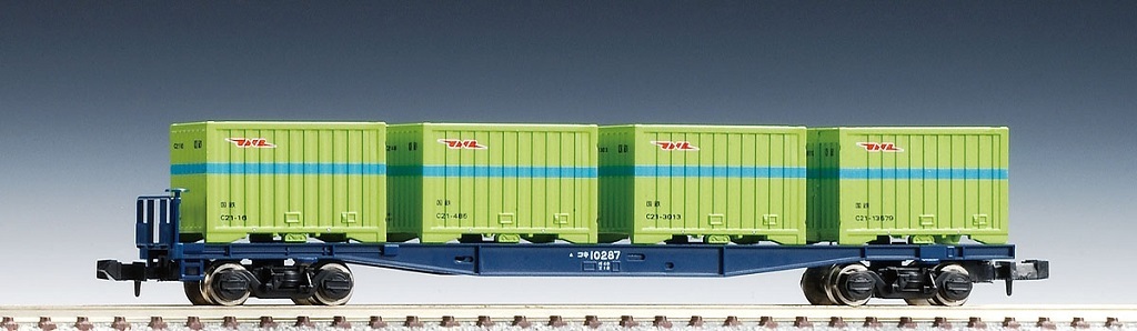 Tomix 2756 N規 10000形 國鐵貨車 平板車+4貨櫃