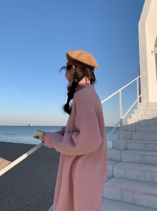 ᴷᴼᴿᴱᴬ 🇰🇷 韓國寬鬆中長款長袖毛衣連身裙 (五色)