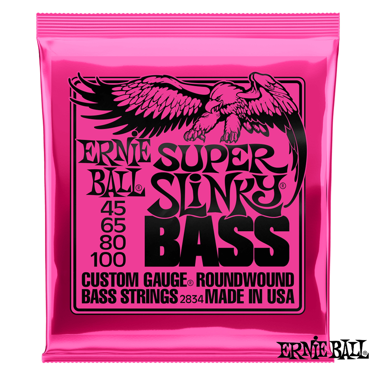 Ernie Ball P02834 SUPER SLINKY 鎳纏繞 (45-100) 電貝斯 弦
