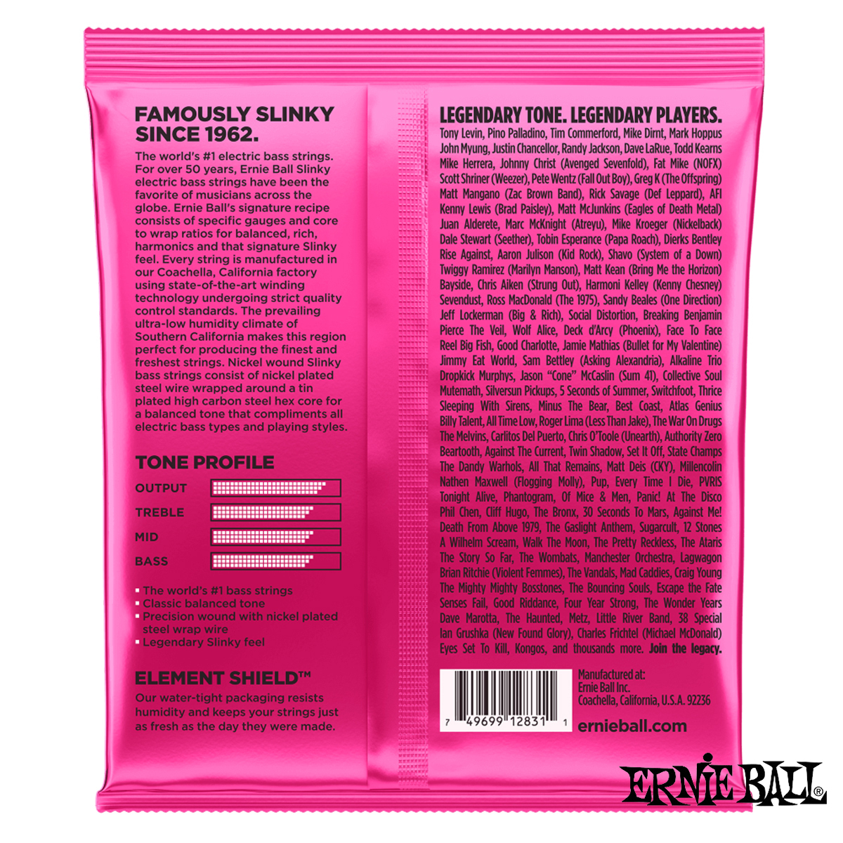 Ernie Ball P02834 SUPER SLINKY 鎳纏繞 (45-100) 電貝斯 弦