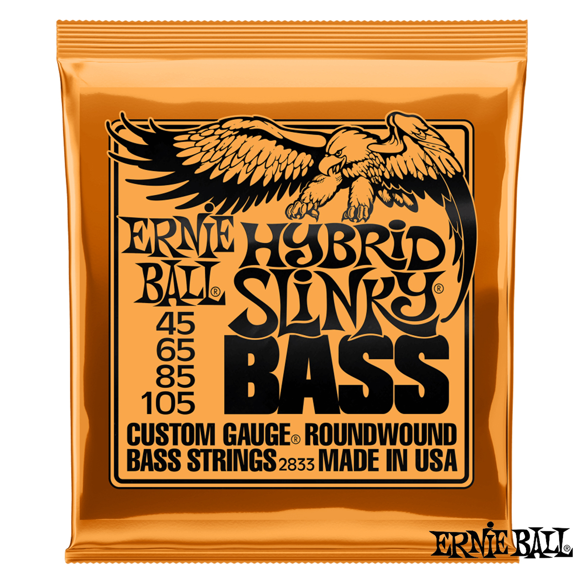 Ernie Ball 2833 Hybrid Slinky 鎳纏繞 45/105 電貝斯弦