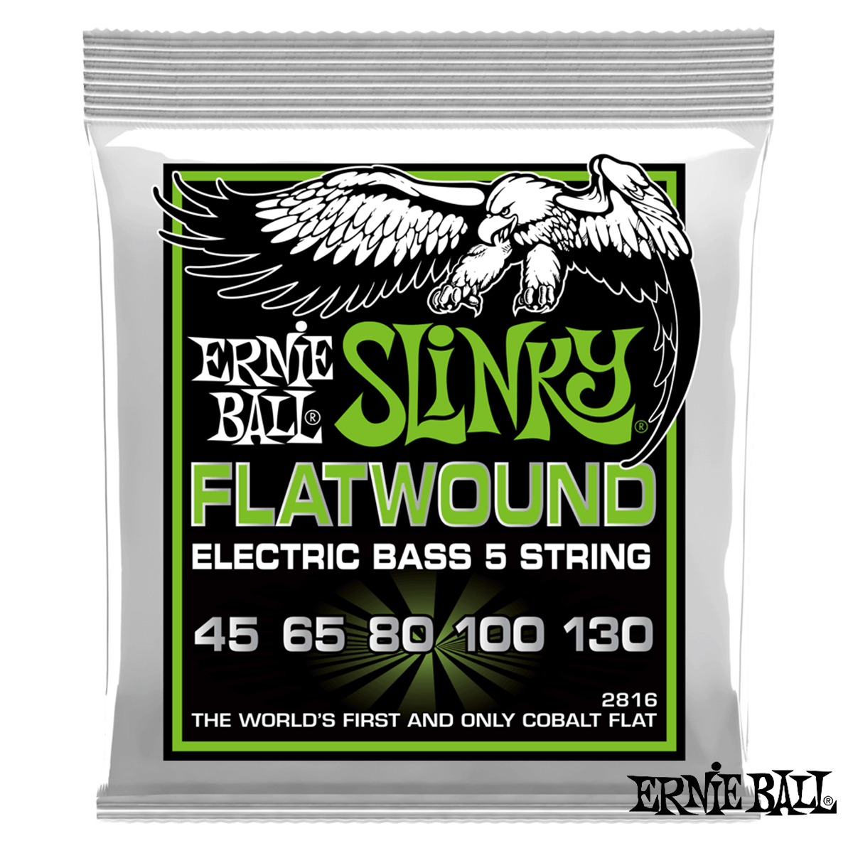 Ernie Ball 2816 Flatwound (45-130) 平滑弦/鈷纏繞平滑/電貝斯/5弦