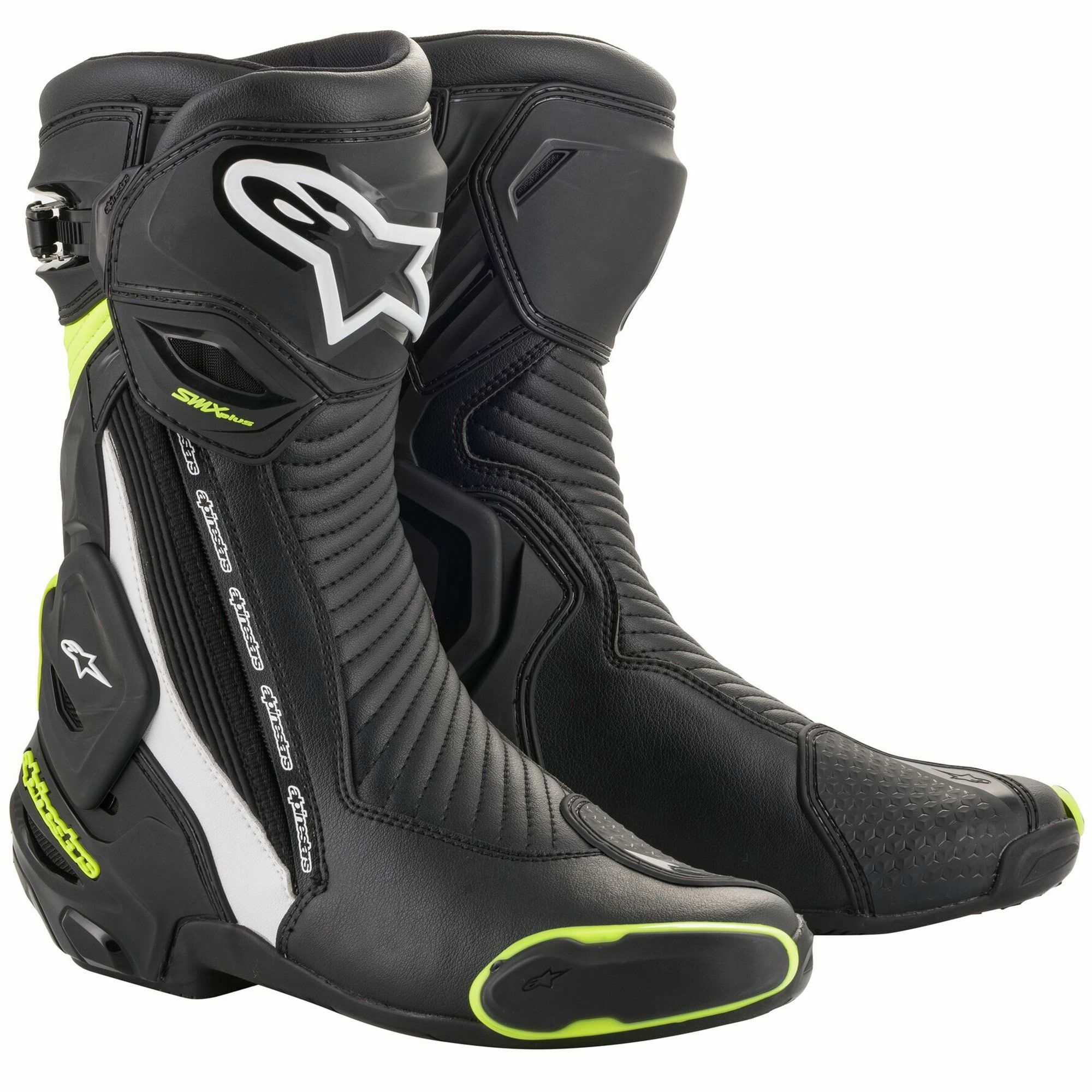 ALPINESTARS SMX PLUS V2 BLACK/WHITE/YELLOW 黑白螢光黃 車靴
