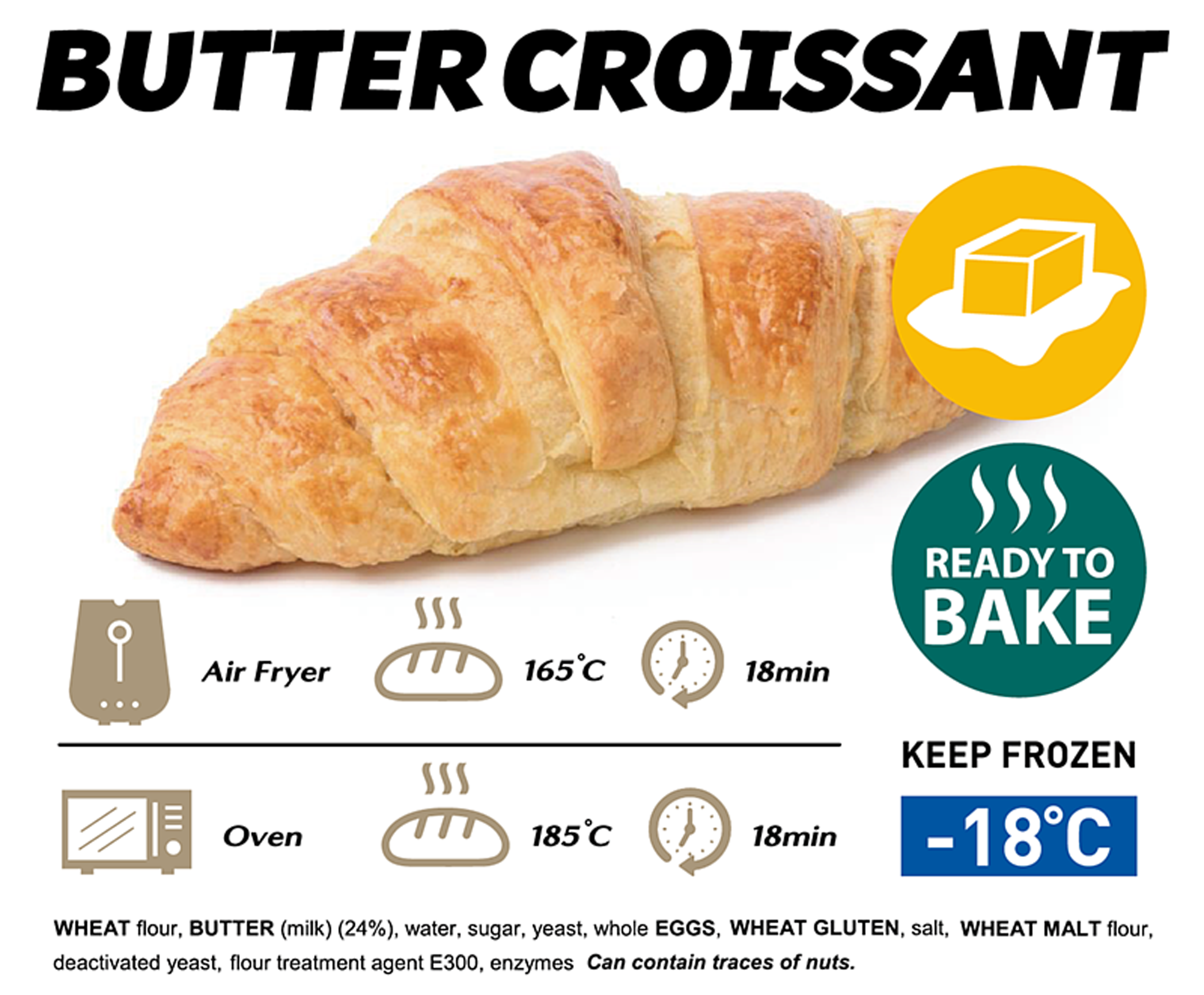 比利時牛油牛角包（6個裝）420g