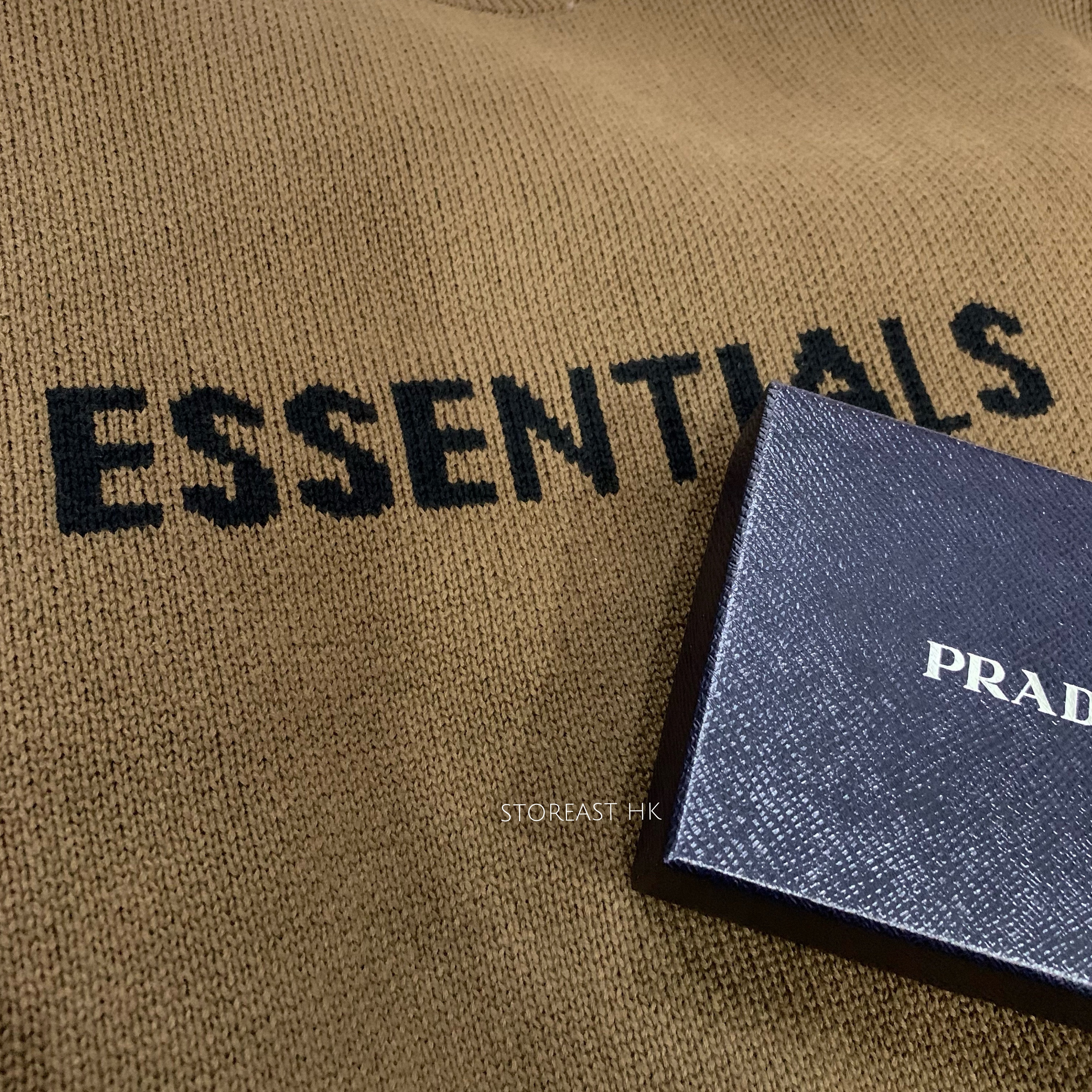 God Essentials Logo Sweater (Dark Brown 