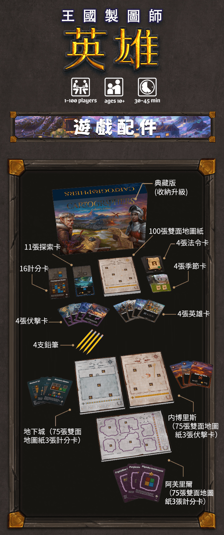 Cartographers Hero Collection Box王國製圖師：英雄 典藏版