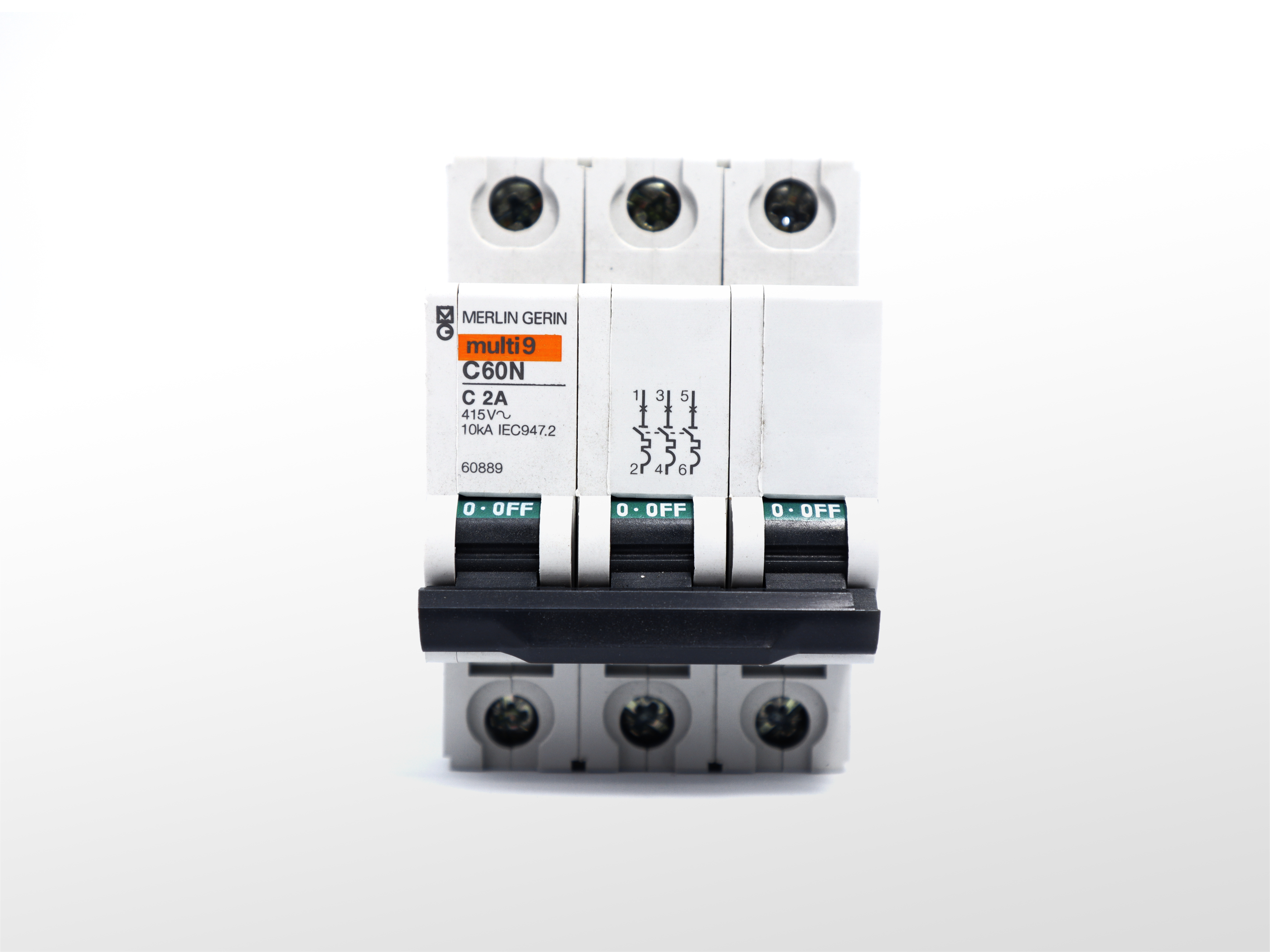 Schneider Electric M/G電路保護器C60N 3P 2A 60889