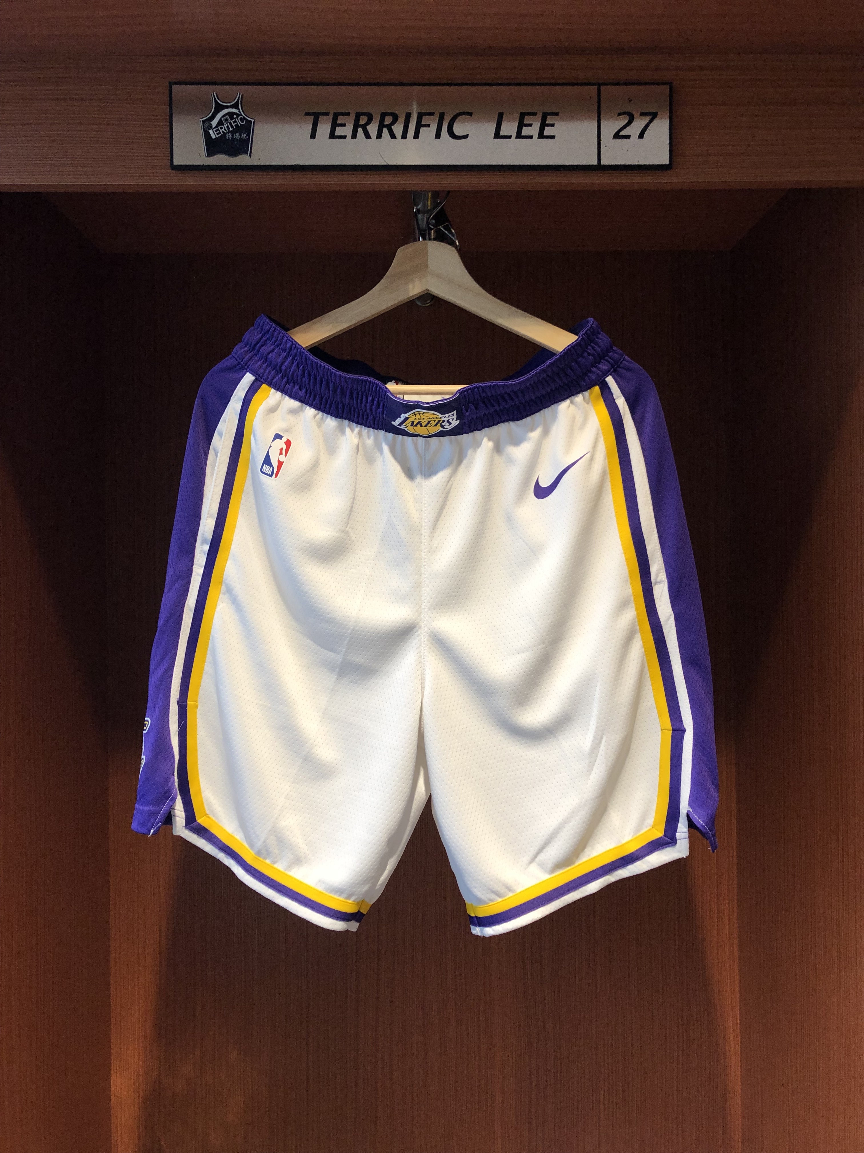 NBA球褲 Los Angeles Lakers 洛杉磯湖人白球褲 Association Nike Swingman Shorts 球迷版 有口袋 全新