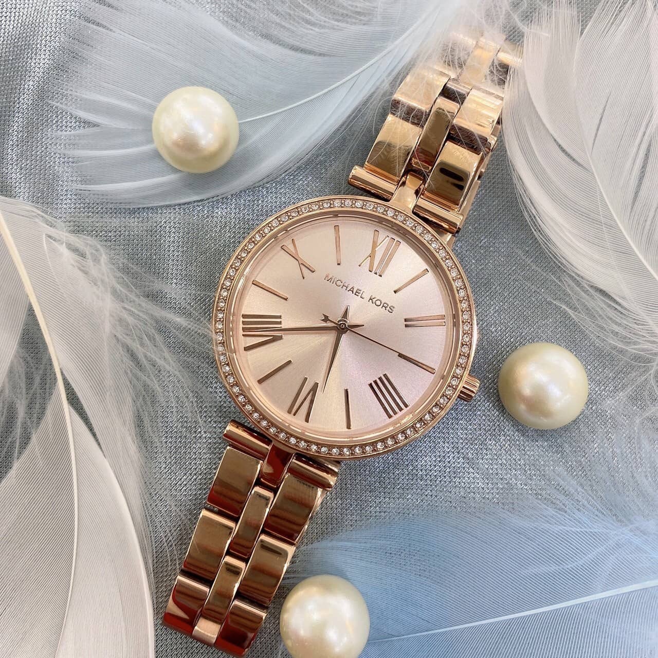 【MICHAEL KORS】簡約時尚感玫瑰金腕錶 MK3904 33mm 現代鐘錶