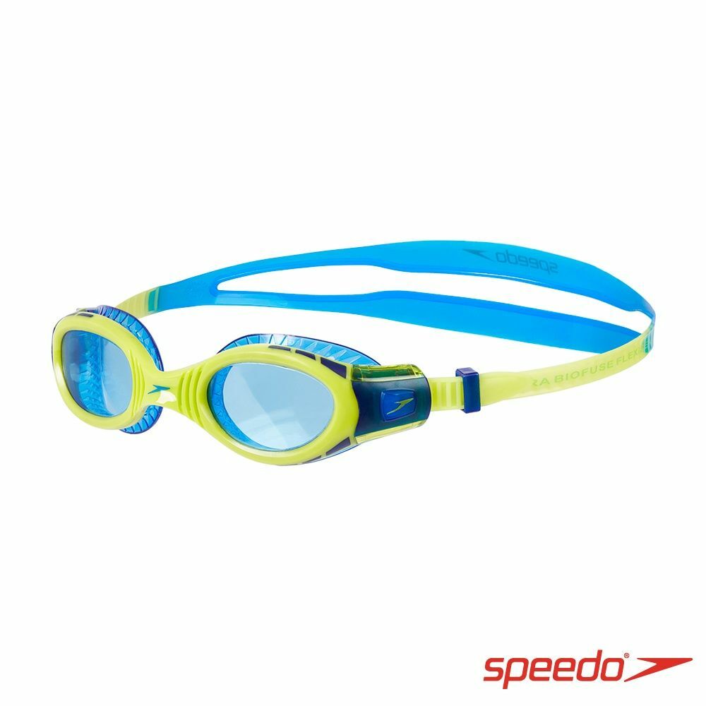 =Speedo= 兒童運動泳鏡 Futura Biofuse Flexiseal 萊姆綠/藍 SD811595C585N