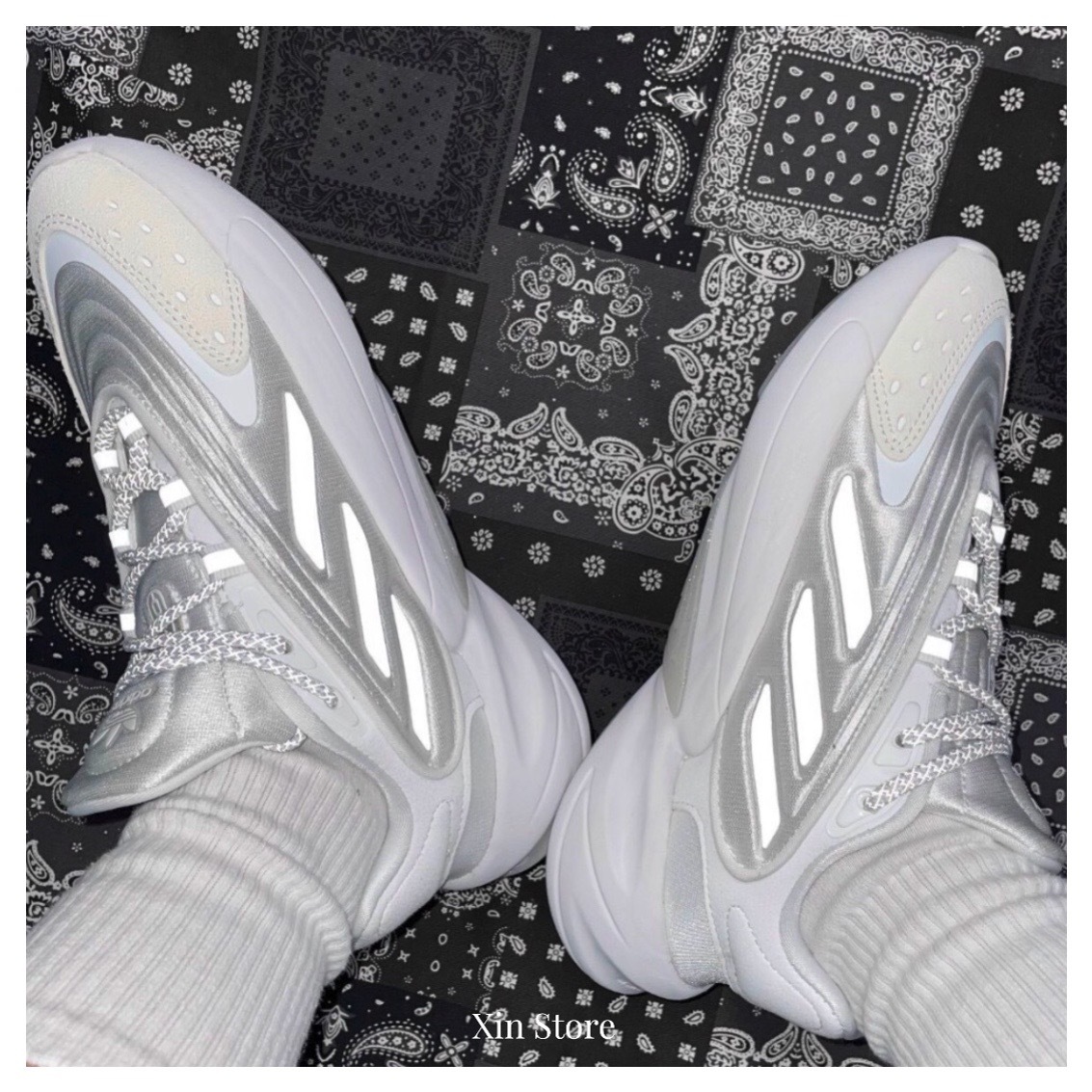 【現貨】Adidas Ozelia 小Yeezy 700 反光 拼接 麂皮 增高 老爹鞋 黑 白 淺灰 卡其