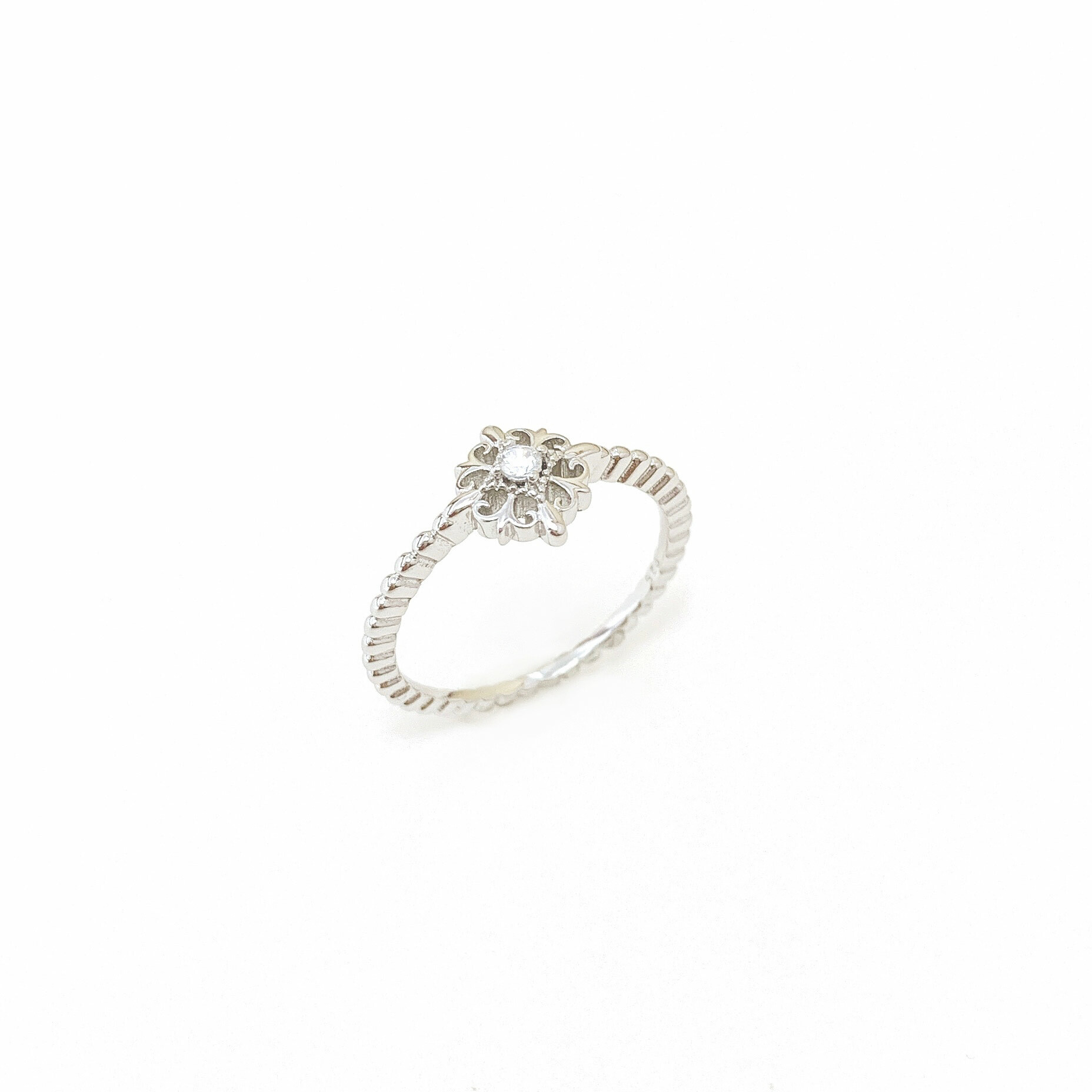 縷空蕾絲雕花 純銀戒指