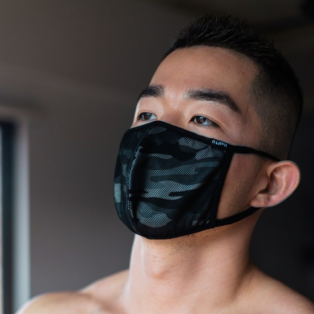 納米光觸媒塗層 迷彩運動面罩 森林迷彩黑