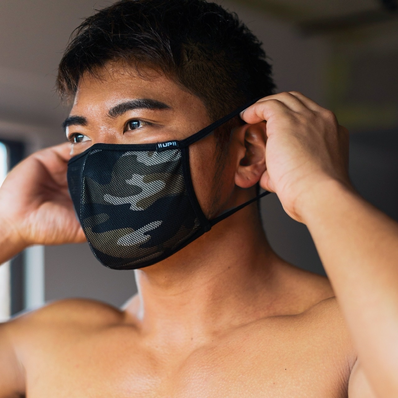 納米光觸媒塗層 迷彩運動面罩 森林迷彩綠