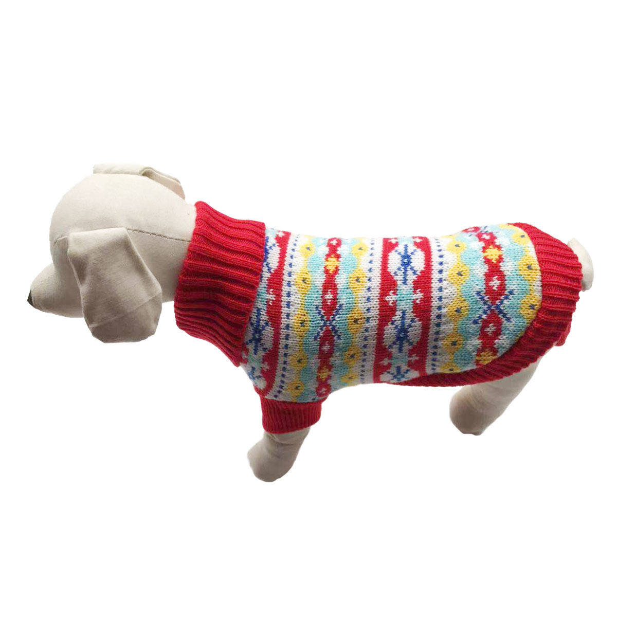 Petime - #89 狗狗聖誕圖案保暖毛衣 #紅色＆多色圖案 [3尺寸]