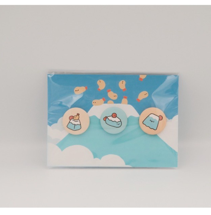 Crazy eyes 瘋狂眼珠｜徽章組｜富士山炸蝦