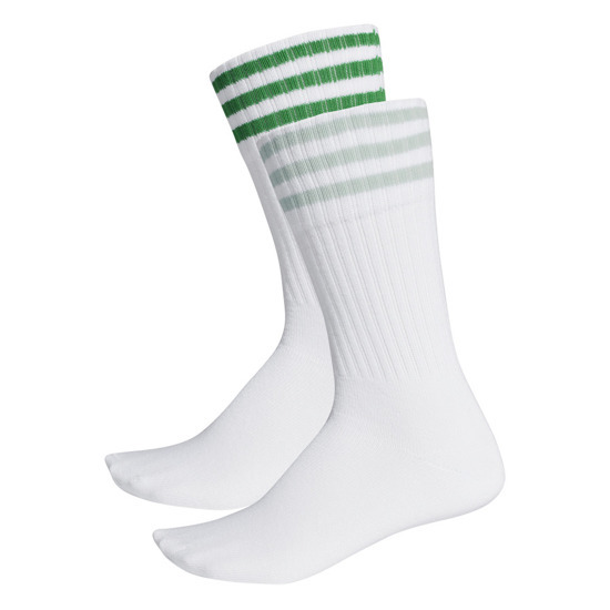 ADIDAS ORIGINALS SOLID CREW SOCKS 三葉草 綠白 長襪 CE5713