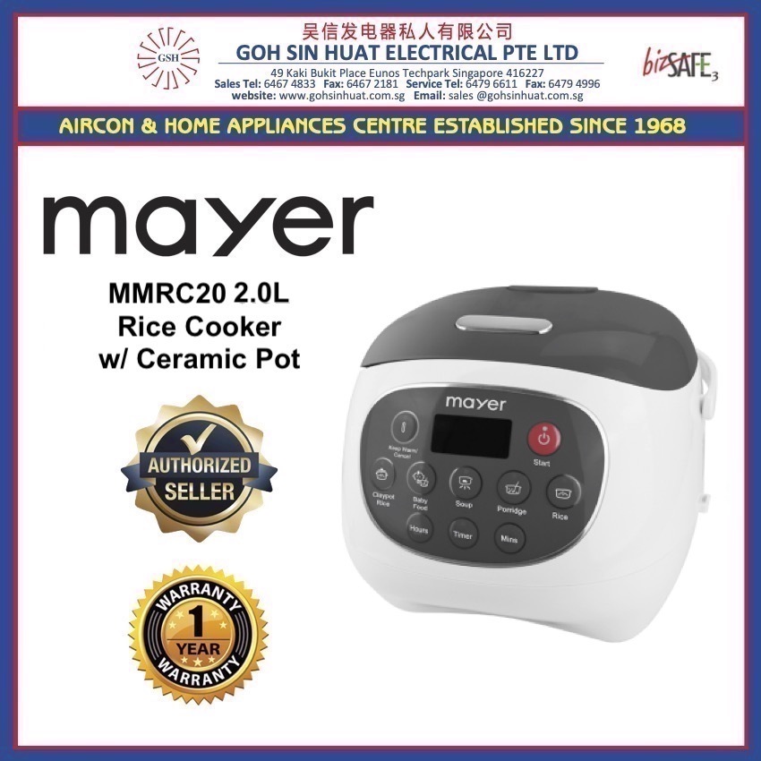 mayer rice cooker with ceramic pot