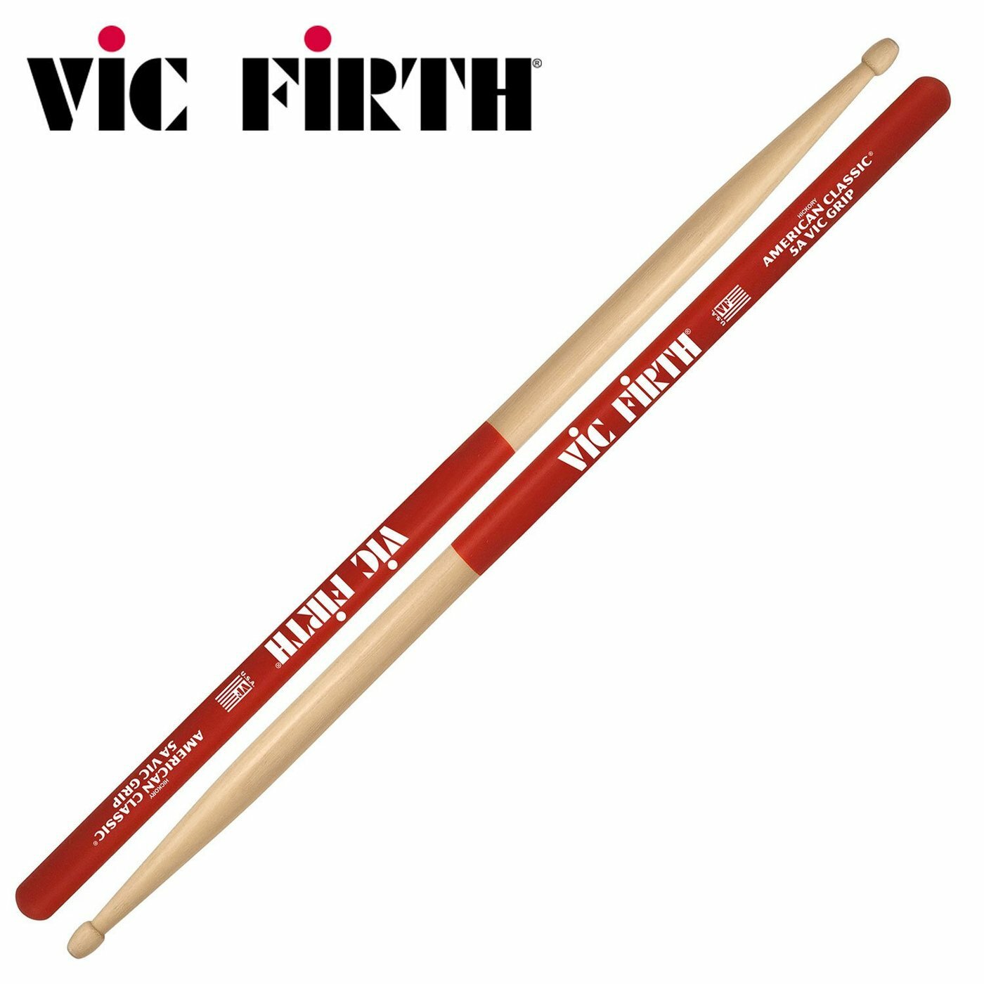 Vic Firth 5AVG 5A 胡桃木 紅色防滑鼓棒