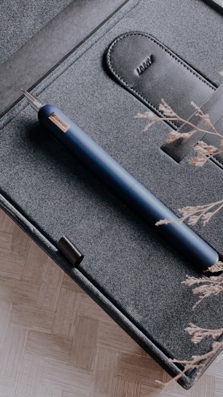 LAMY｜ DIALOG CC 焦點系列 14K金 鋼筆（玫瑰金霧藍款）