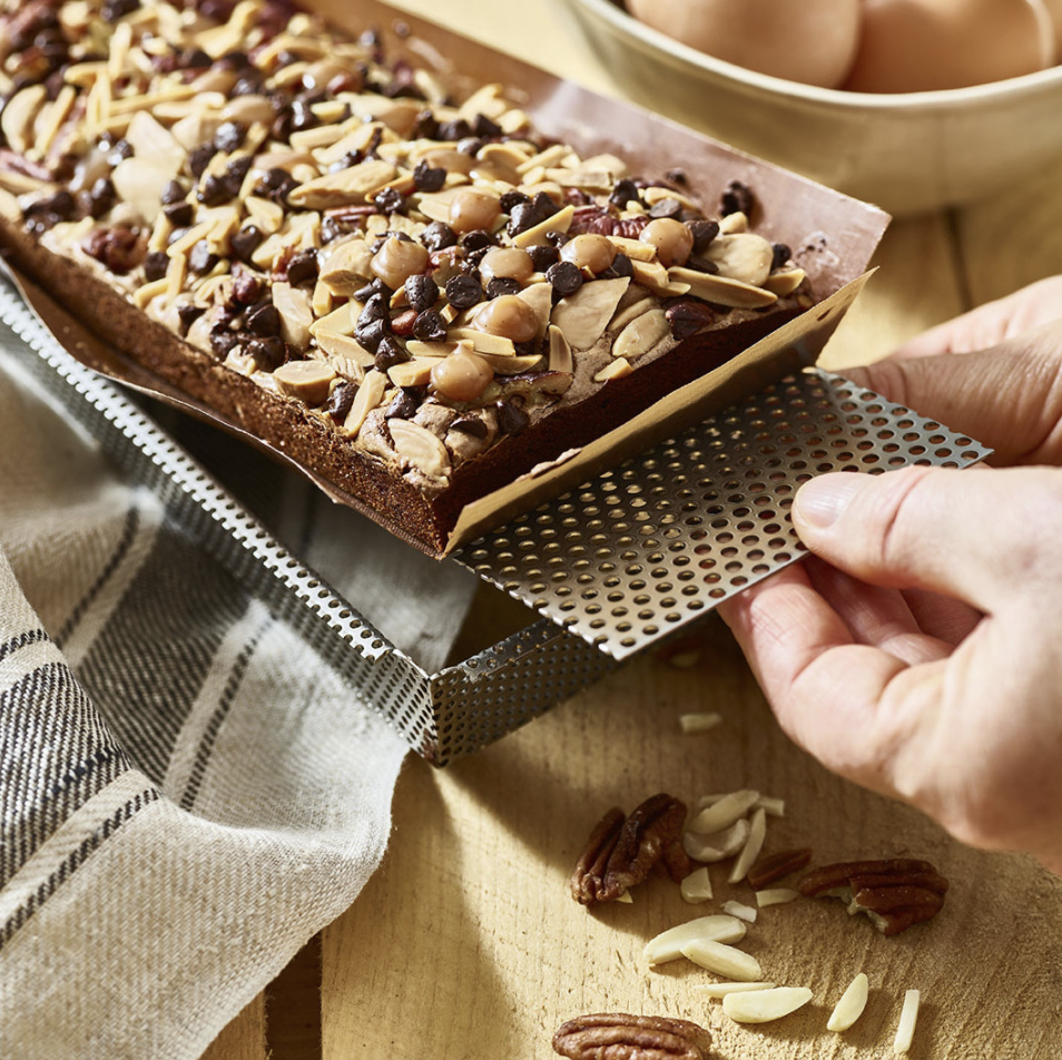 專利不鏽鋼長方形可脫模帶孔烤模＋不沾烤紙