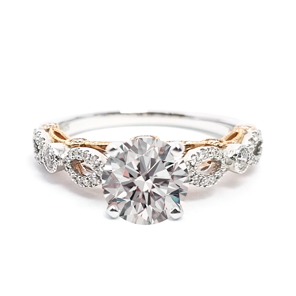 18K白金/玫瑰金天然鑽石戒指托 (RS22HA1362A)