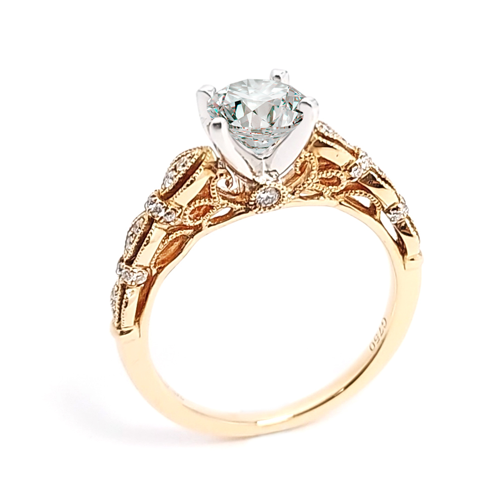 18K白金/玫瑰金鑽石戒指托