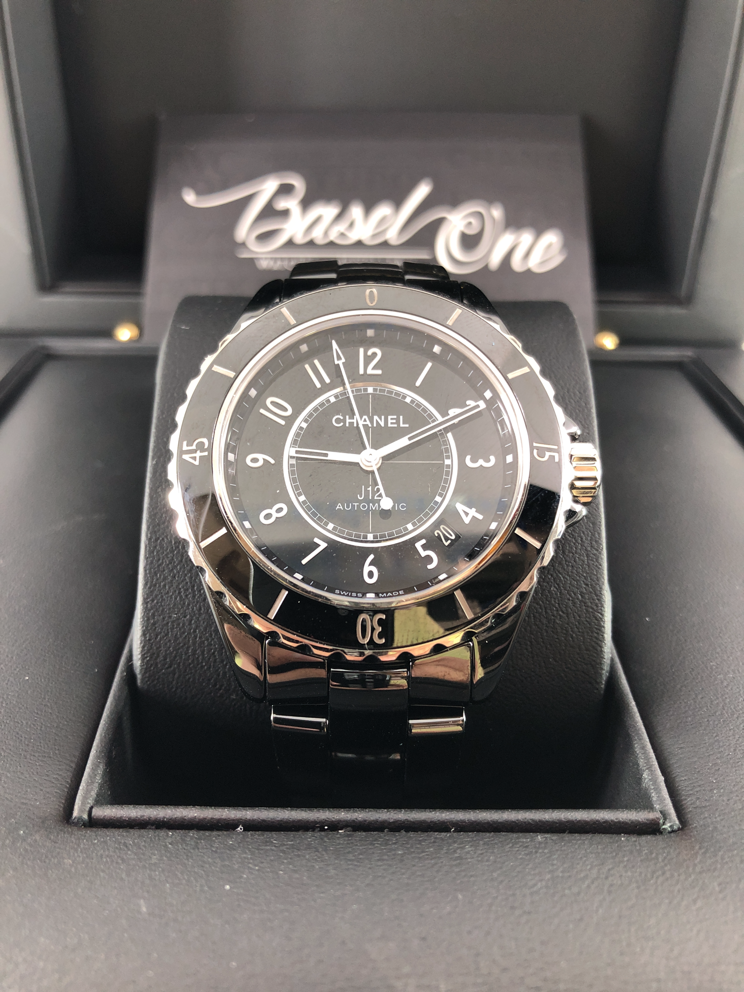 BRAND NEW CHANEL H5697 5697 J12 CALIBRE BLACK CERAMIC STEEL 38 MM