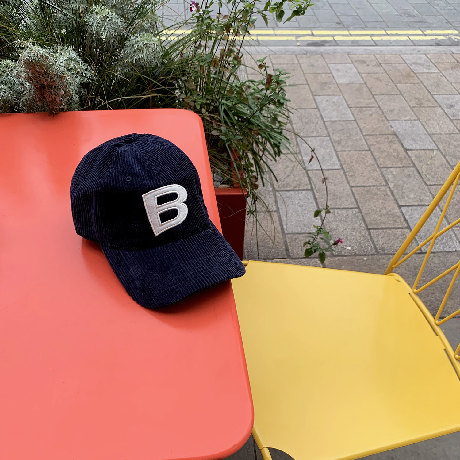 <韓國代購> BLUR B PATCH CORDUROY CAP