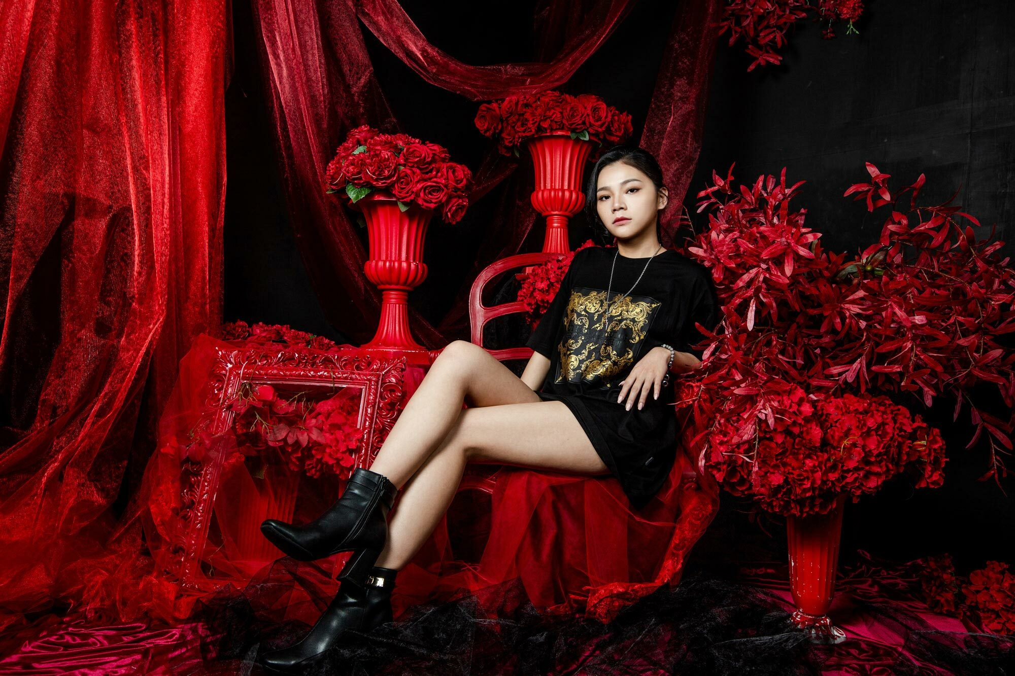 《煉獄》一章 金炎黑棉T恤｜吟遊詩人的呢喃 x Retop限量聯名哥德服飾