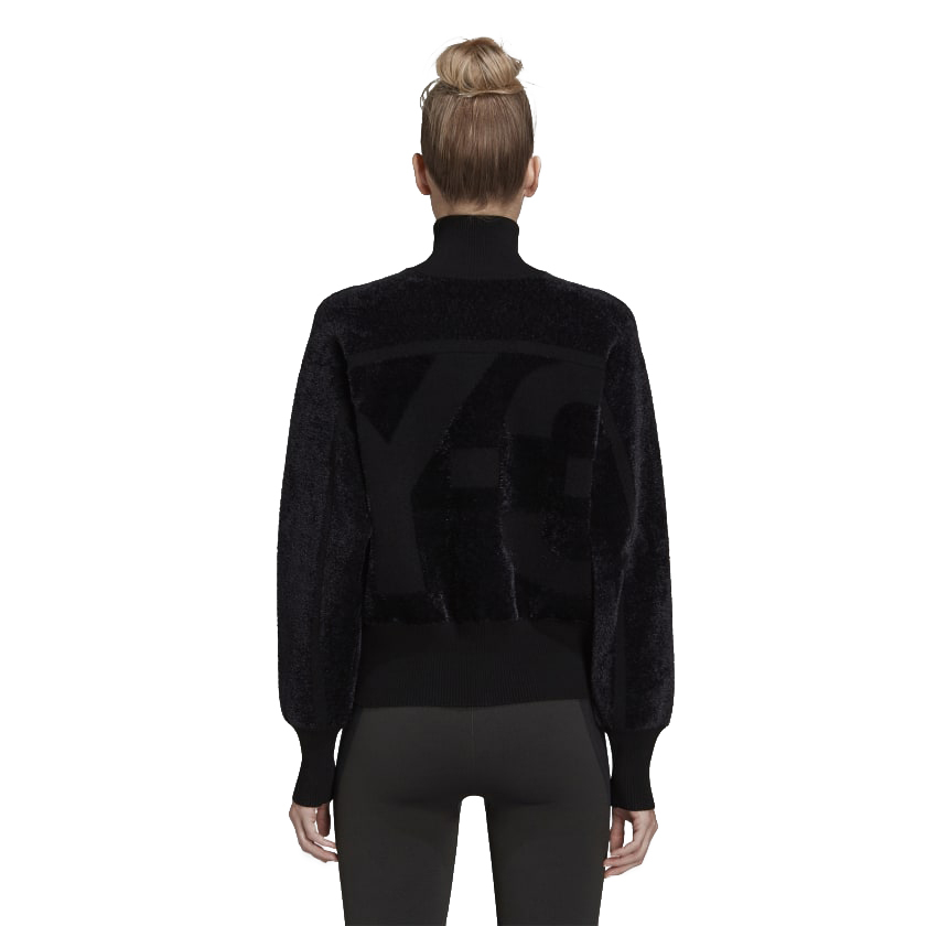 【 Y-3 W CL KNT FZ SWT 頂級天鵝絨外套 - 黑 】