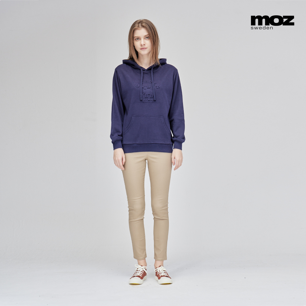 moz瑞典立體英文駝鹿帽T-藏青(亞洲版)女款