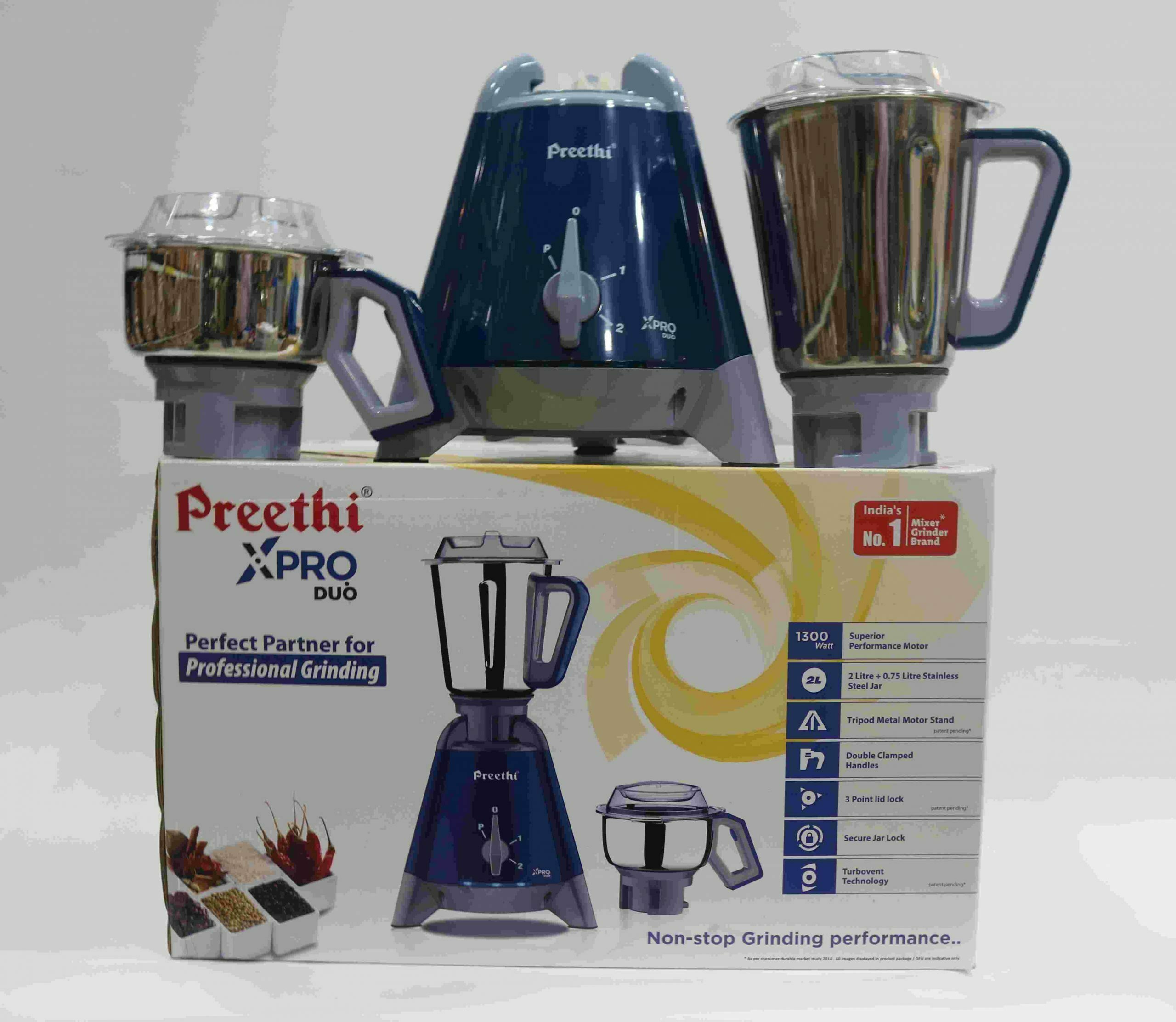 preethi xpro duo mg 198 mixer grinder
