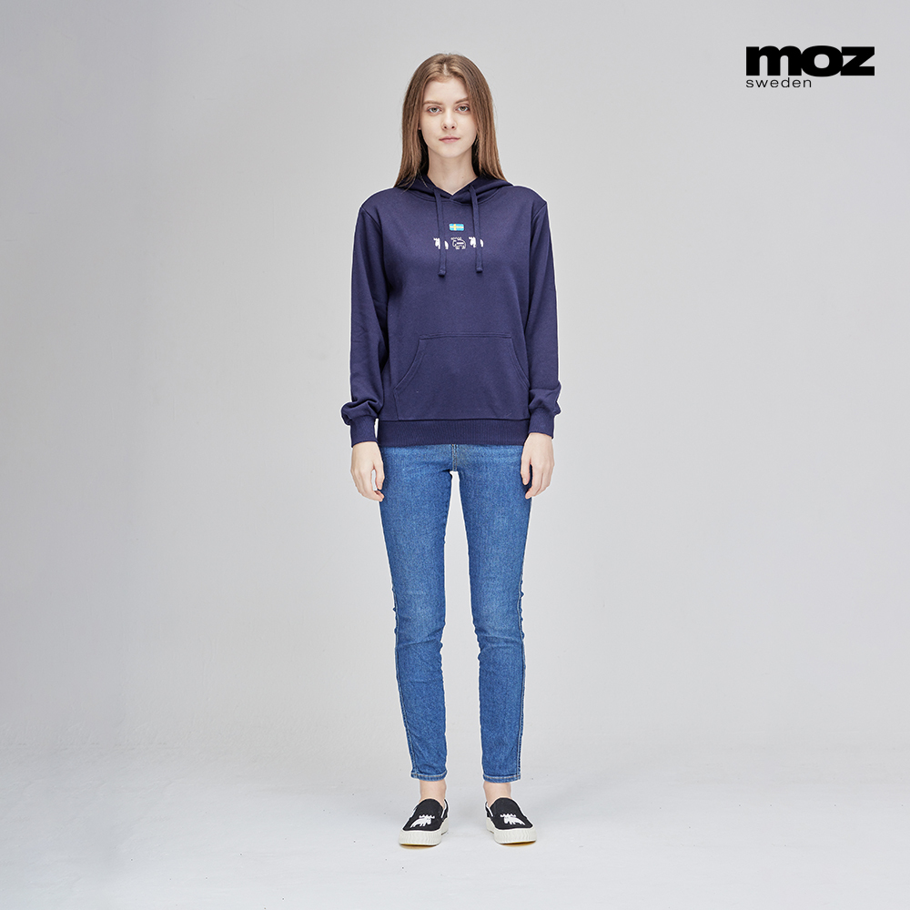 moz瑞典 三隻小鹿帽T-藏青(亞洲版)女款