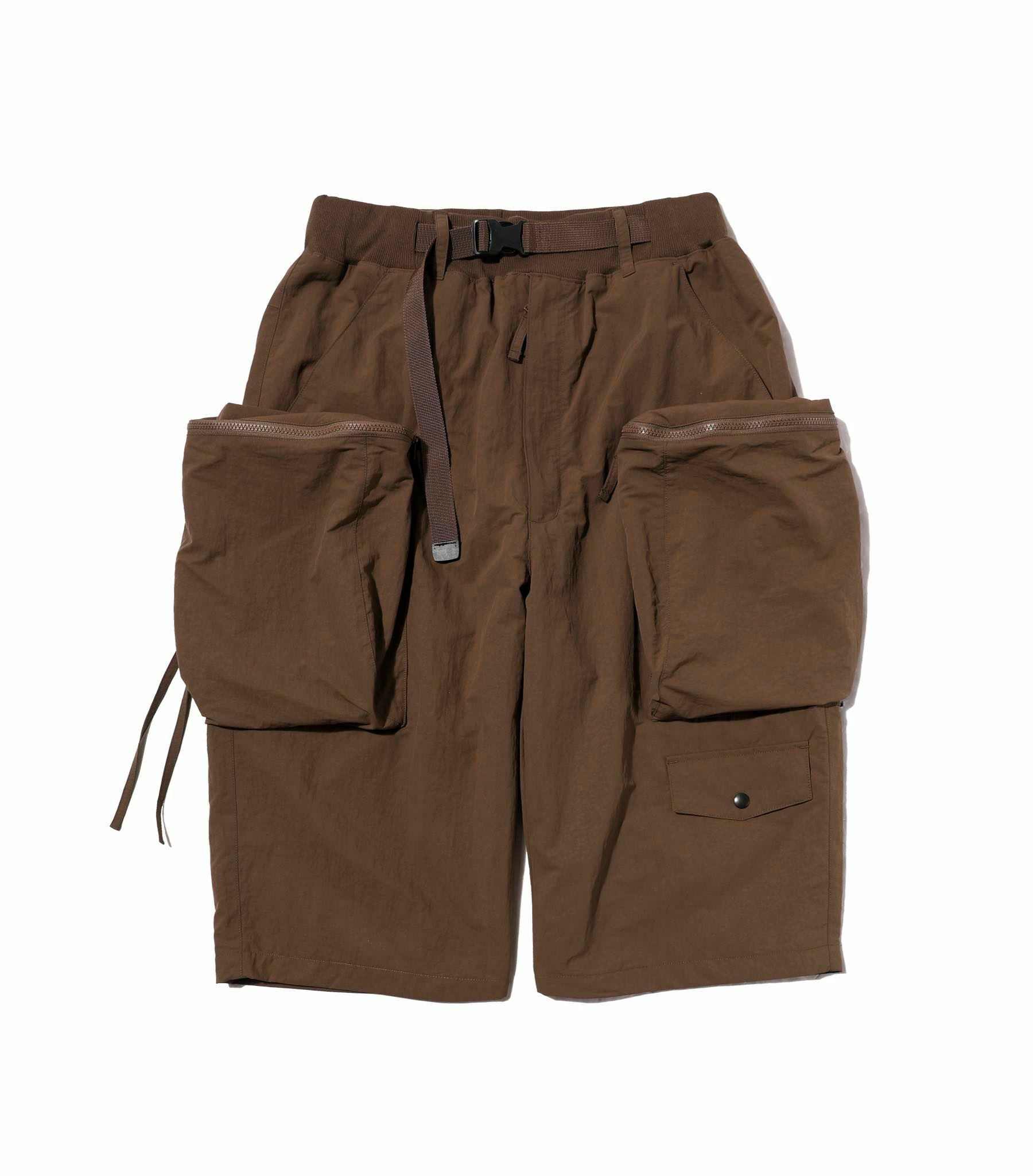 AES WR-BF 1.0 SIDE DRAWSTRING WIDE PANTS - BROWN