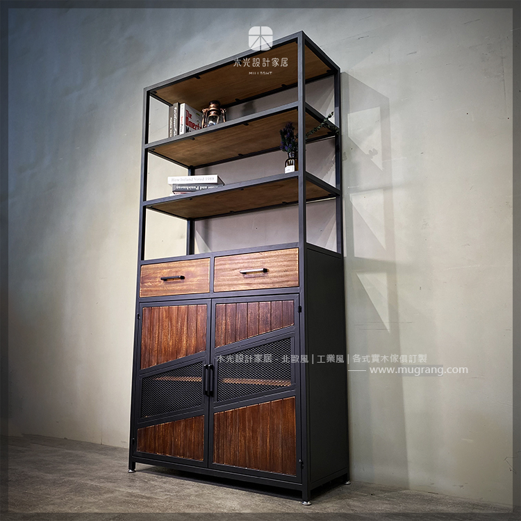 LOFT工業仿舊斜紋抽屜展示櫃|可訂製