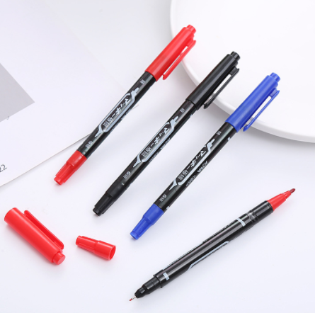 油性双头记号笔 （一套3蓝3红3黑）